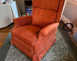 31	$70 	Orange manual recliner 									
