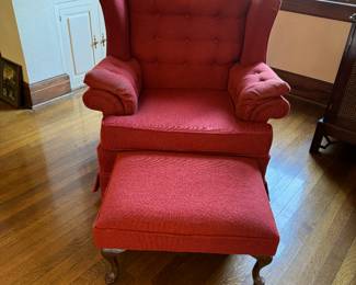 6	$90 	Red chair & ottoman 36Wx38H	