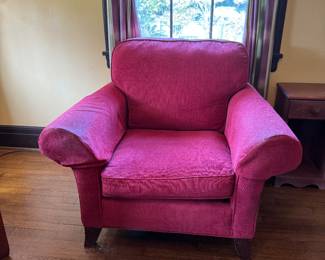 25	$120 	Raspberry color armchair 