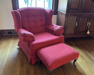 6	$90 	Red chair & ottoman 36Wx38H	