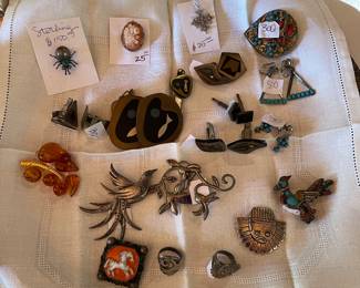 Jewelry - Sterling , Navajo, modernist taxco
