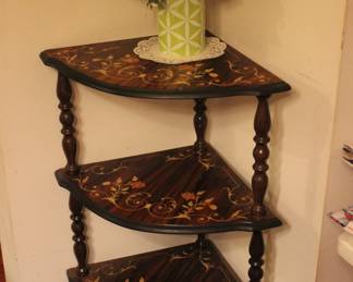 BEAUTIFUL INLAID CORNER TABLE