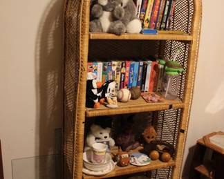 LARGE TAN WICKER SHELVING