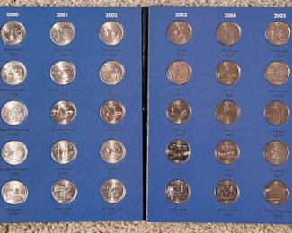 Vintage Quarters Album with quarters issued for all fifty states plus Washington DC.