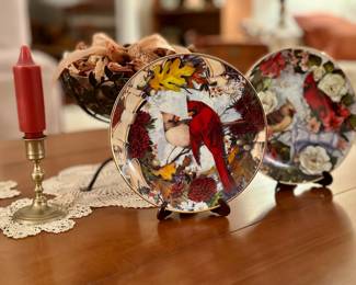 Franklin Mint bird plates.