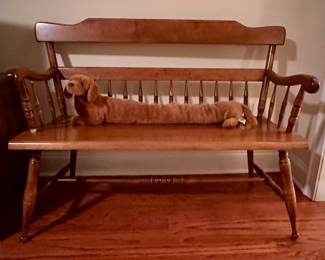 Ethan Allen bench (note loose left arm).