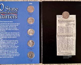 Vintage Quarters Album with quarters issued for all fifty states plus Washington DC.