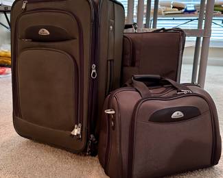 Three piece set of Samsonite luggage.