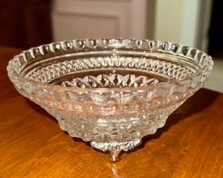 Silver footed crystal bowl.