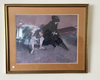 Edgar Degas print "Waiting" wall art 1882 French impressionist artwork