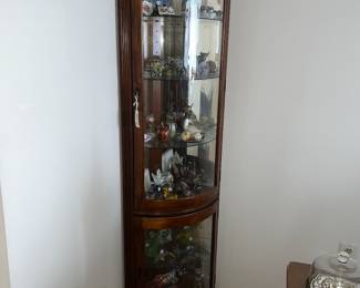 Curio Cabinet  display for collectibles corner cabinet