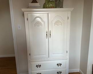 white wood armoire