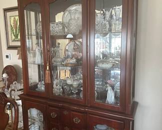 Cherry china cabinet 