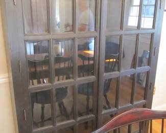 Crate and Barrel rustic wood 2 door cabinet