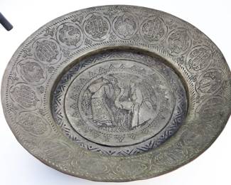 ANTIQUE PEWTER LARGE PLATTER