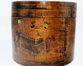 CHINESE ANTIQUE HAT BOX