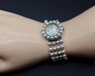 PICCARD MOTHER OF PEARL AND PEARL WATCH