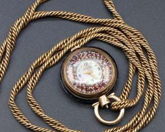 PICCARD GOLD AND RUBY WATCH