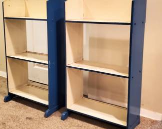 Vintage mini bookshelves, Blue 