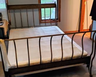 Metal Queen-size bed with box spring 
