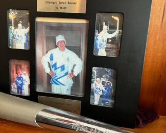 Salt Lake 2002 Olympic Relay Torch and Outfit worn during ceremony