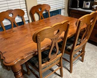 Wooden Dining Table and chairs