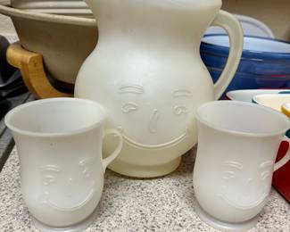 Vintage KoolAid pitcher and cups