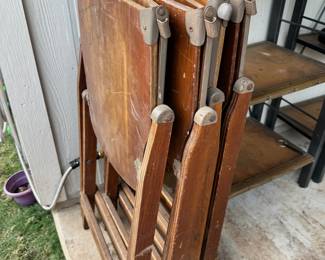 Vintage wooden folding chairs