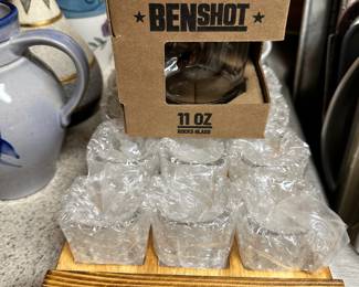 Shot glass holder and BenShot glass