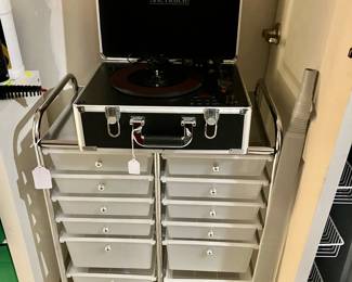 Victrola Turntable; Craft Storage