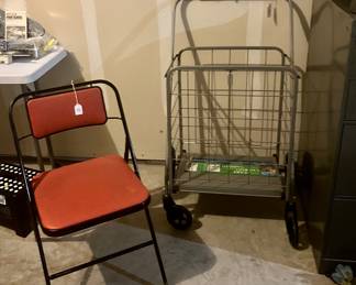 Samsonite Chair; Folding Grocery Cart