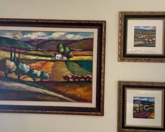 Artist Salva Brodinsky, 3 Beautiful Signed Pieces