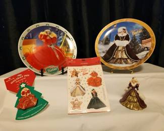 Barbie Happy Holidays Plates, Stickers And Ornaments 
