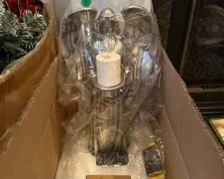 M73 - $15 new in box angel candle holder with battery candle