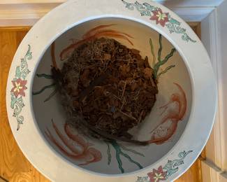 M17 - $35. Plant Stand & Planter. Measures 18.5" tall with stand - opening is 10.5". 