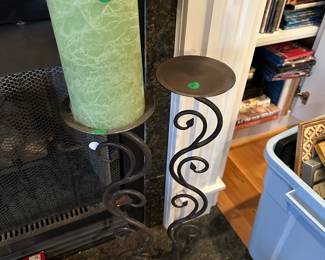 M61 - $8 each tall metal candle stands