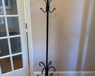 M5 - $30. Metal Coat Rack.  67" tall. Metal. Sturdy - heavy base. 