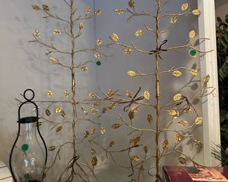 M66 - $15 each brass ornament trees. Measures 30" tall. 