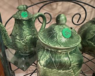 M124 - $15 each Vietri small tea pot single canister