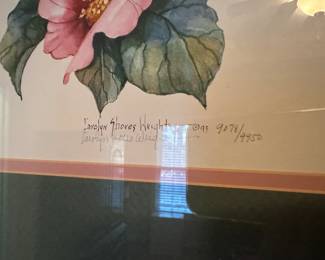 M37 - $30 PAIR hummingbird signed prints Carolyn Shores Wright. Measures 16.5" x 22"