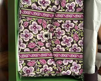 M164 - $25. Vera Bradley Plum Petals square bottom duffel new in box. 