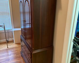 M20 - $200. Knob Creek Chest of Drawers. Measures 40" wide x 19" deep x 68" tall. Solid wood in excellent condition. 