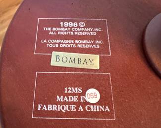 M4 - $25.  Bombay Plant Stand. 35" tall. Was used for an artificial plant - no water damage. 