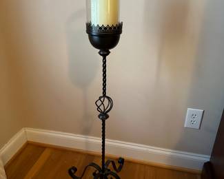 M33 - $15 candle holder. 43" tall. Iron base. 