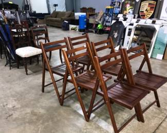 Wooden Folding chairs and Artwork Orlando