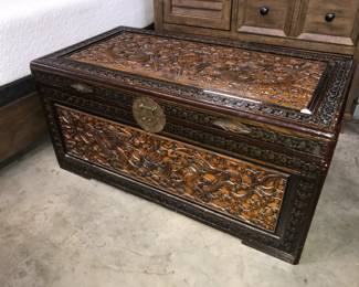 Carved Wood Chest Orlando Auction