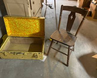 Old Trunk And Chair