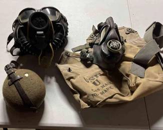 003 Gas Masks and WWI Canteen