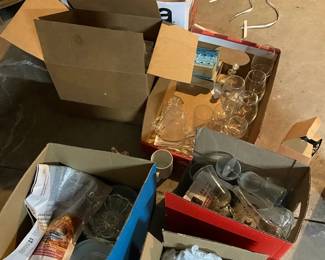 Stoneware Dishes And Glassware 