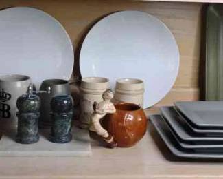 Stoneware, Steins, Marble Crock